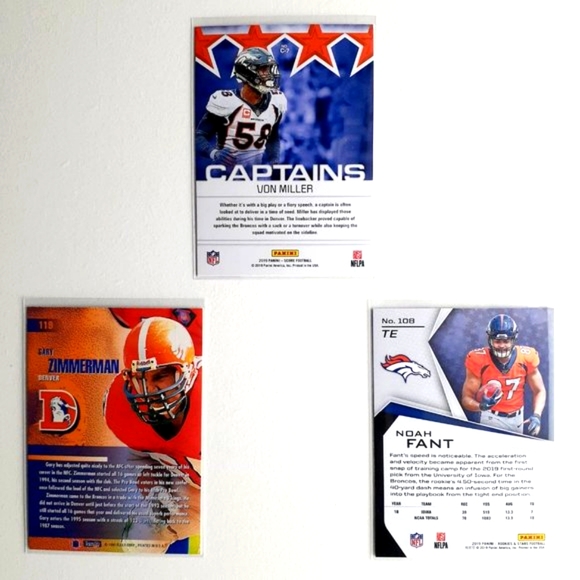 Denver Broncos  9 Card Lot - FTBL [10_1] - Picture 4 of 8